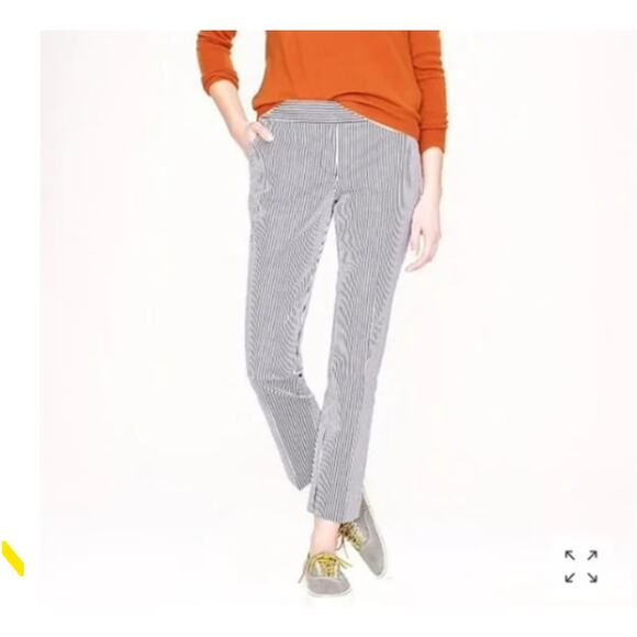 J. Crew Pants - J. Crew Campbell Capri Blue Striped Pants Size 6